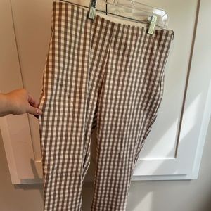 Gingham Stretch Pants